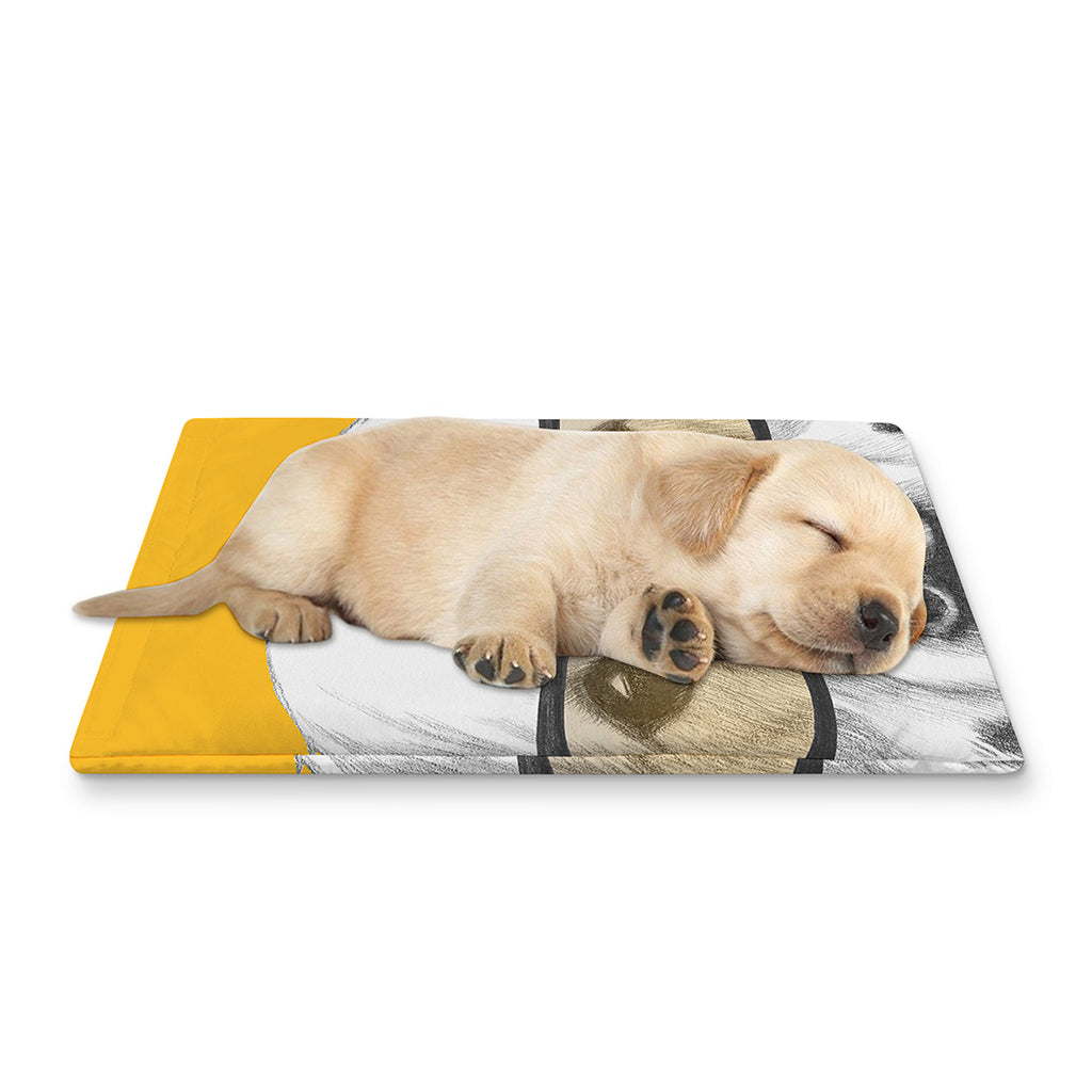 Golden Retriever With Glasses Print Pet Cooling Mat Cover