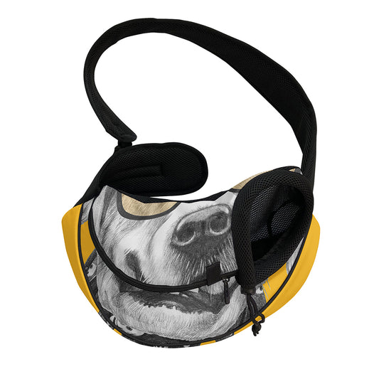 Golden Retriever With Glasses Print Pet Sling Carrier