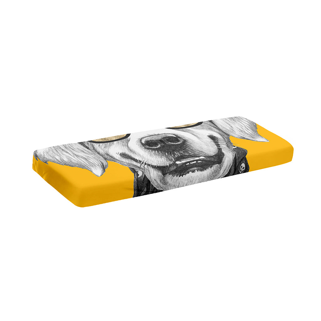 Golden Retriever With Glasses Print Piano Keyboard Cover