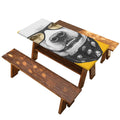 Golden Retriever With Glasses Print Picnic Table Cover