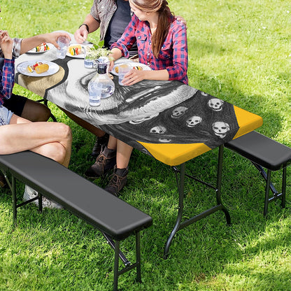 Golden Retriever With Glasses Print Picnic Table Cover