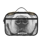 Golden Retriever With Glasses Print Portable Lunch Bag