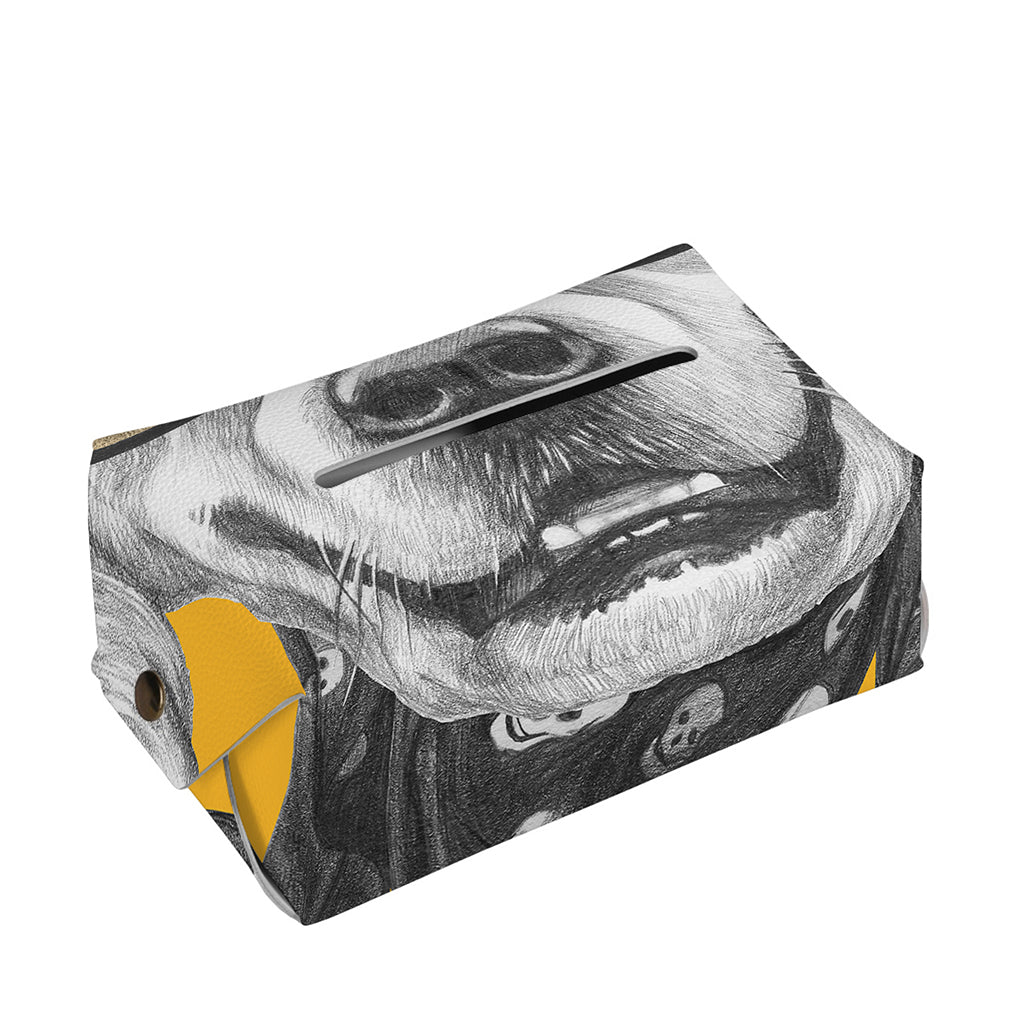Golden Retriever With Glasses Print Rectangle Tissue Box Cover