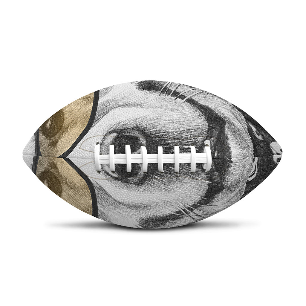 Golden Retriever With Glasses Print Rugby Ball