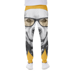 Golden Retriever With Glasses Print Scuba Joggers