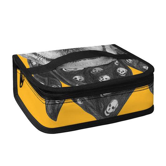 Golden Retriever With Glasses Print Small Lunch Bag