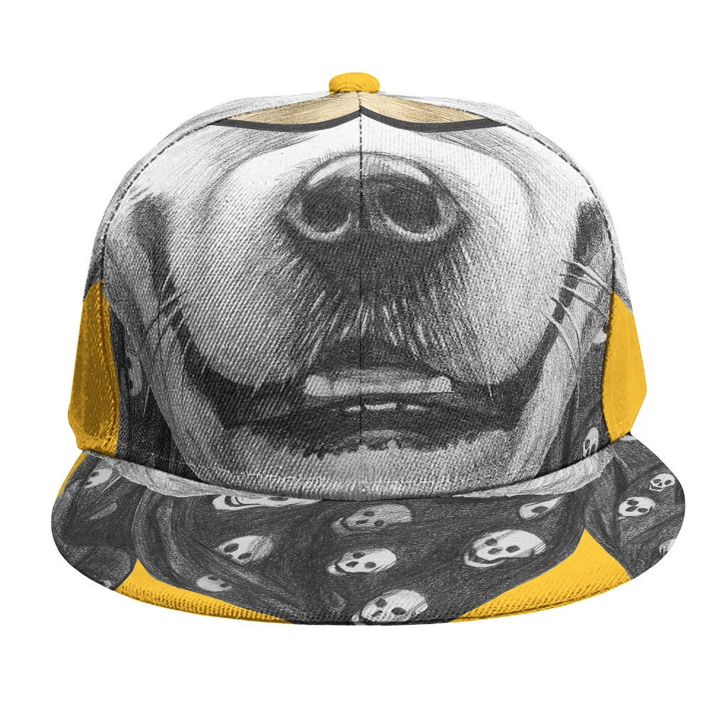 Golden Retriever With Glasses Print Snapback Cap