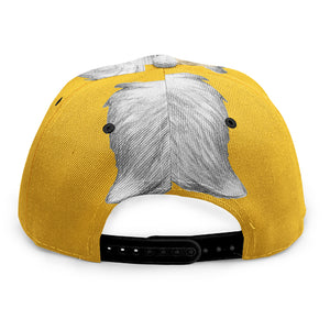 Golden Retriever With Glasses Print Snapback Cap