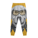 Golden Retriever With Glasses Print Sweatpants