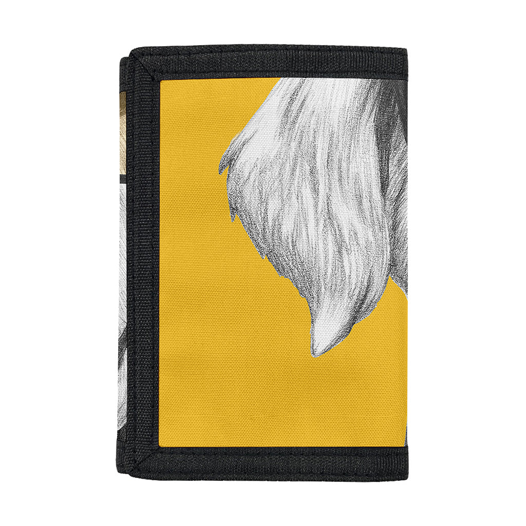 Golden Retriever With Glasses Print Trifold Wallet