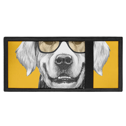 Golden Retriever With Glasses Print Trifold Wallet