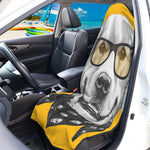 Golden Retriever With Glasses Print Waterproof Car Seat Cover