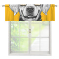 Golden Retriever With Glasses Print Window Valance