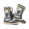 Golden Retriever With Glasses Print Winter Boots