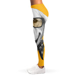Golden Retriever With Glasses Print Women's Leggings