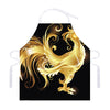 Golden Rooster Print Adjustable Apron