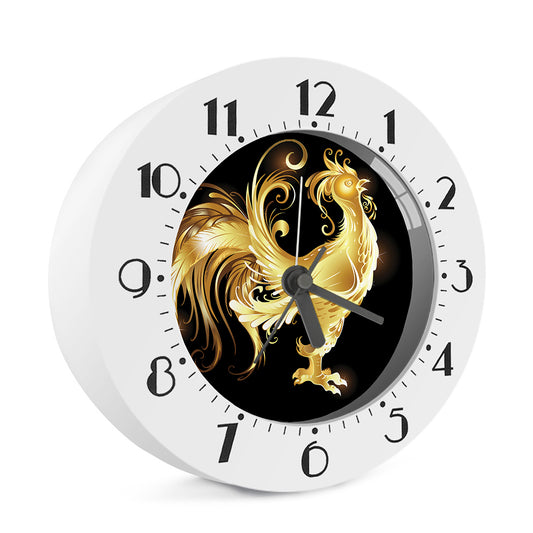 Golden Rooster Print Alarm Clock