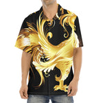 Golden Rooster Print Aloha Shirt