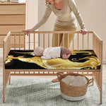 Golden Rooster Print Baby Crib Sheet