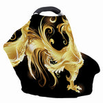 Golden Rooster Print Baby Seat Cover