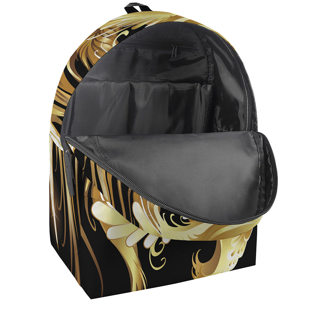 Golden Rooster Print Backpack