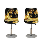 Golden Rooster Print Bar Stool Covers