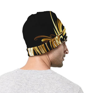 Golden Rooster Print Beanie