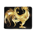 Golden Rooster Print Bifold Wallet
