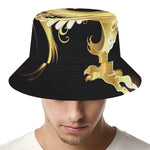 Golden Rooster Print Bucket Hat