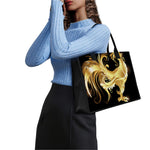 Golden Rooster Print Canvas Tote Bag
