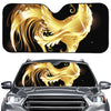 Golden Rooster Print Car Windshield Sun Shade