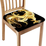Golden Rooster Print Chair Cushion Cover