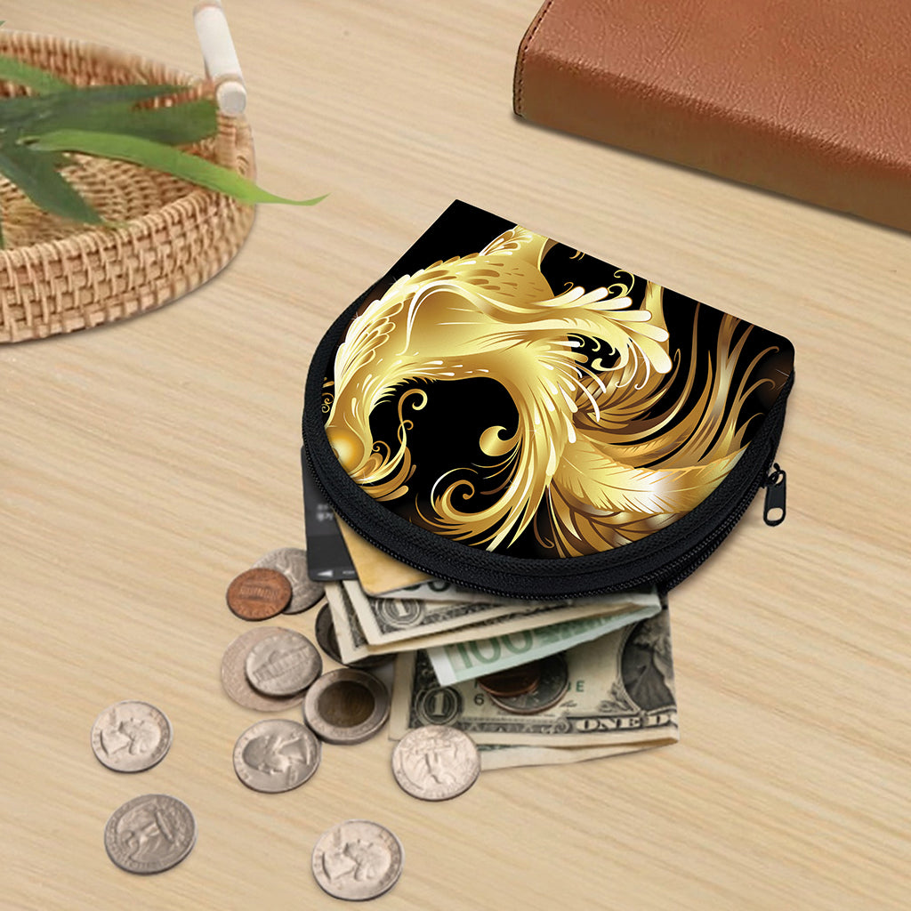 Golden Rooster Print Coin Purse
