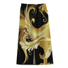 Golden Rooster Print Cotton Front Slit Maxi Skirt