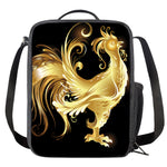 Golden Rooster Print Crossbody Lunch Bag