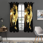 Golden Rooster Print Curtain