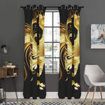 Golden Rooster Print Curtain