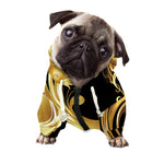 Golden Rooster Print Dog Zip Up Hoodie