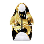 Golden Rooster Print Dog Zip Up Hoodie