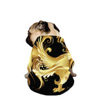 Golden Rooster Print Dog Zip Up Jacket