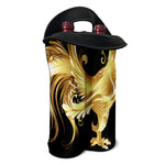 Golden Rooster Print Double Neoprene Wine Tote