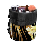 Golden Rooster Print Drawstring Makeup Bag
