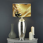 Golden Rooster Print Drum Lamp Shade