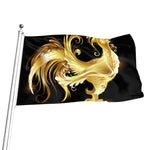 Golden Rooster Print Flag