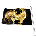 Golden Rooster Print Flag