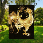 Golden Rooster Print Garden Flag