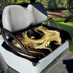 Golden Rooster Print Golf Cart Seat Cover