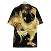 Golden Rooster Print Hawaiian Shirt