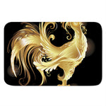 Golden Rooster Print Indoor Door Mat