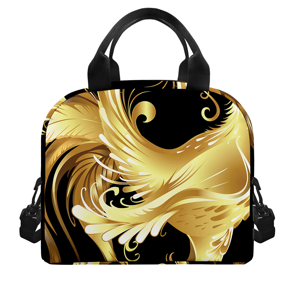 Golden Rooster Print Insulated Lunch Bag